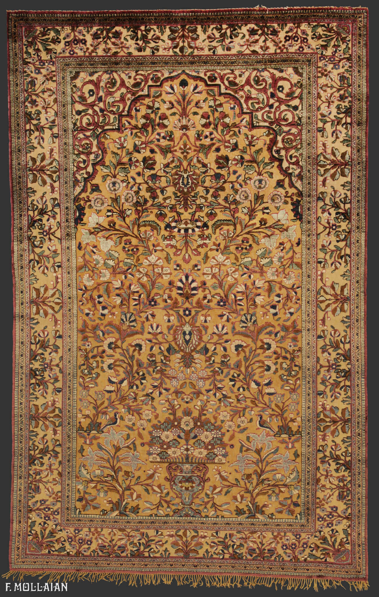 Antique Souf Persian Kashan Rug n°:33295592